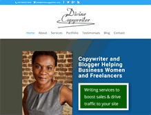 Tablet Screenshot of divinecopywriter.com